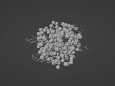 beautiful decor by particles Free low-poly 3D model