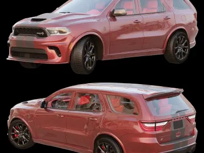 AVE DODGE DURANGO SRT HELLCAT 2021 PBR UNREAL ENGINE Low-poly 3D model