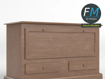 Wooden sideboard 2 3D model