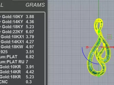 Luxury Double Flame Pendant 3D print model