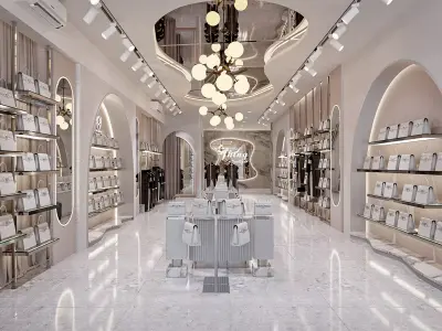 Clothing Store - Modern Style Blender - Fbx - Obj 3D model