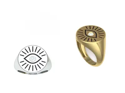One eyed ring 3D print model