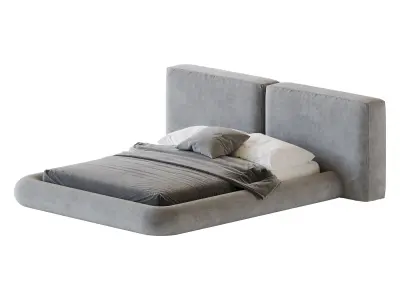 Cullen Suede Fabric Contemporary Minimalist 3D model
