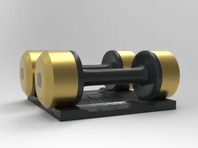 Hudy Dumbbell Low-poly 3D model