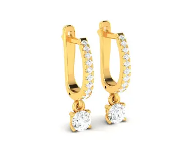 Women earrings 3D print model 11