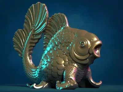 Walking Fish 3D print model