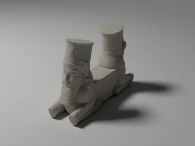 ACHAEMENID LAMASSU CAPITAL Low-poly 3D model