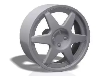 6 spokes rim - print model 3D print model