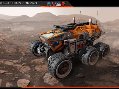 Mars Rover Low-poly 3D model Low-poly