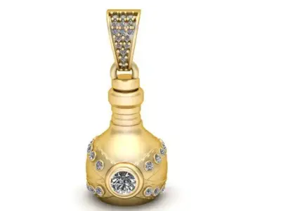 Royal Perfume Bottle Pendant  3D print model