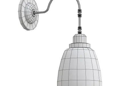 Freya-Louise-FR4167-WL-01-BL wall light with clear glass shade 3D model