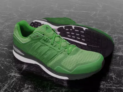 ADIDAS 3D SHOES - GREEN - SUPERNOVA Low-poly 3D model