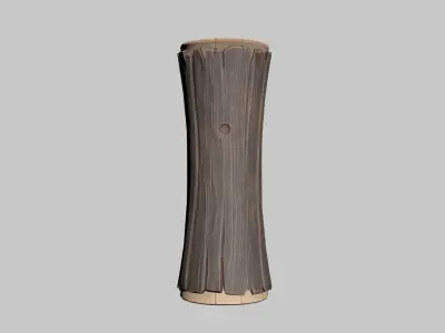 Firewood tree stump Low-poly 3D model