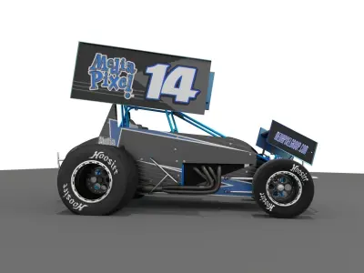3D Model of a Sprint Car by Media Pixel 3D model