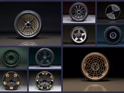 C wheel set 2020 3D Model Pack