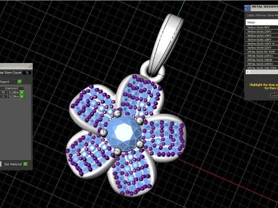 flower pendant model 284 3D print model