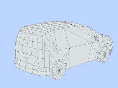 Mercedes Benz EQT Low-poly 3D model