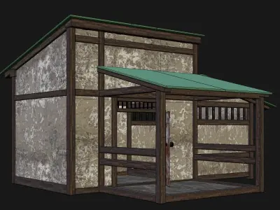 Medieval Houses 55- 4K Textures Game Ready Low-poly 3D model