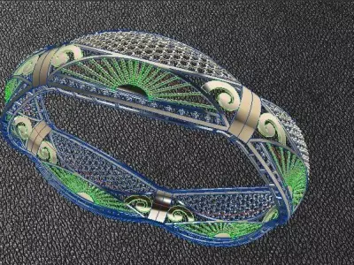 1177 Solar Swirl Bangle 60MM-12gm 3D print model