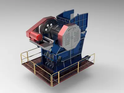Realistic Jaw Crusher Full-Scale 3D Model   3D model