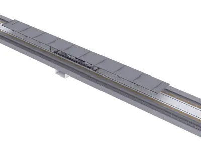 Train platform 3D model 3D model