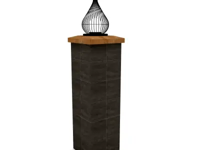 modern garden wall lighting Low-poly 3D model