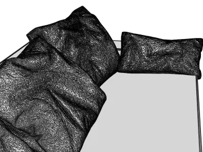 Dark sofa cushions 3D model