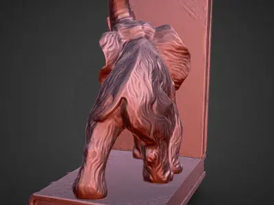 elephane book ends 2 decoration 3D print model