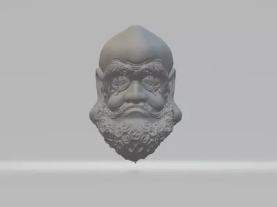 Buddha Dharma Head 3D print model