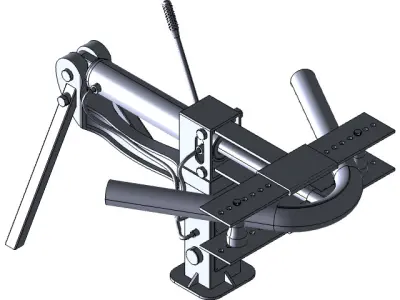 Maquina hidraulica para dobrar eletroduto Low-poly 3D model