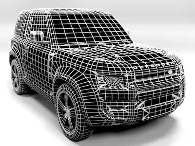 LAND ROVER DEFENDER 90 Low-poly 3D model