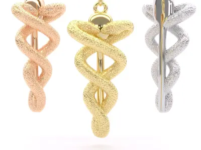 Caduceus - pendant 3D print model