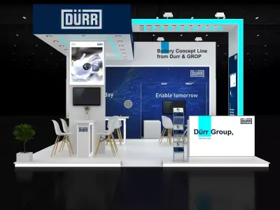 15mtr x 6mtr expo stall 3side open Exhibition Stand Design 3D model