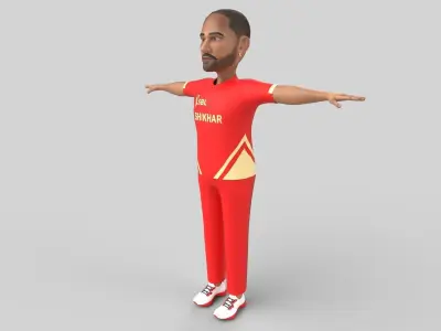 Shikhar Dhawan 3D model