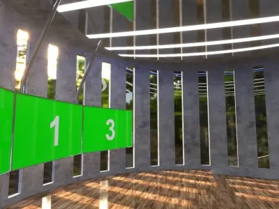 Virtual Broadcast Studio Sunrise 3D model