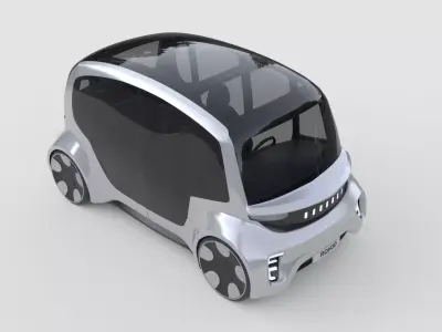 Futuristic Autonomous Shuttle 3D model