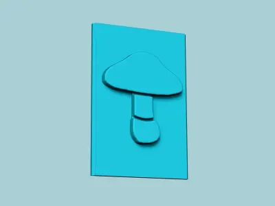 Stamp 43 - Mushroom - Fondant Decoration Maker Toy 3D print model