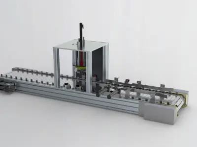 Cleaning assembly line 3D model