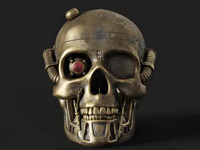 Steampunk Skull 3D model