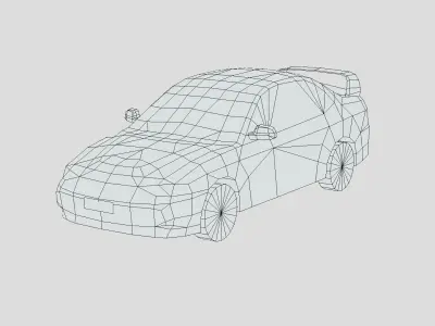 Mitsubishi Lancer Evolution 1997 Low-poly 3D model