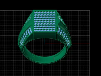 Print Ready STL 3DM  Gents Rings Diamond Men Ring  3D print model 96