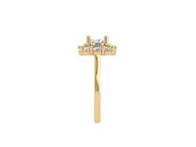 Solitaire Engagement Ring 3D print model shop