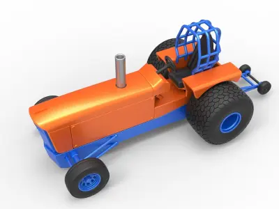 Tractor dragster concept Scale 1 to 25 3D print model