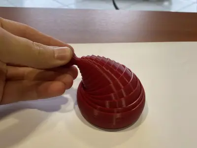 Collapsible Santa Cap hat - Christmas Fidget Prop 3D print model