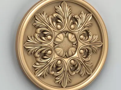 Round rosette 017 3D model