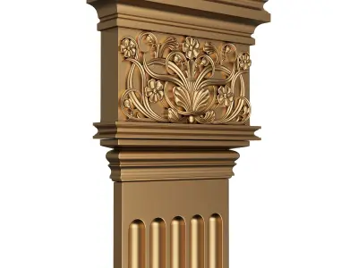 Column Capital 01201 Low-poly 3D model