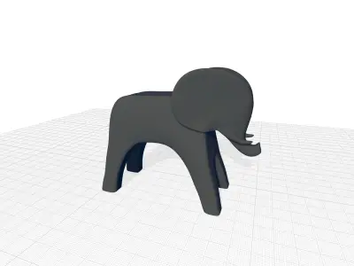 Dwell Studio Elephant Gold Objet 3D model