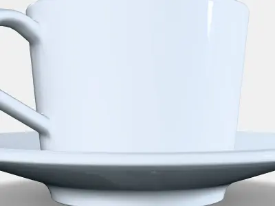 IKEA 365 Cup with saucer Low-poly 3D model