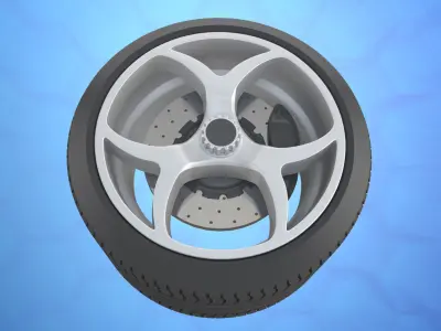 car wheels tire rim 3D model