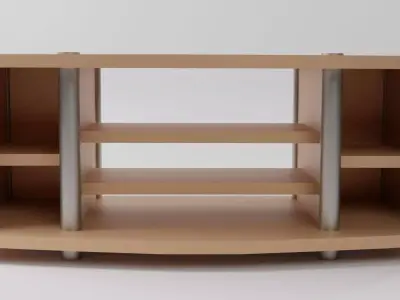 WOODEN TV RACK Low-poly 3D model